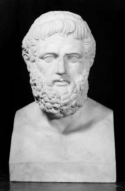 M0015415 Sophocles, from the bust in the Lateran, Rome.